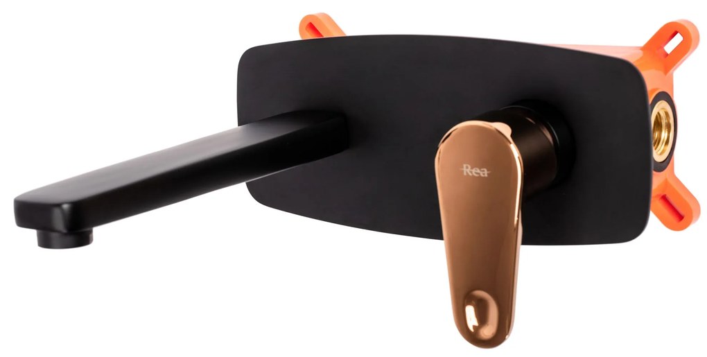 Fürdőszobai csaptelep Rea MILD BLACK ROSE GOLD + BOX