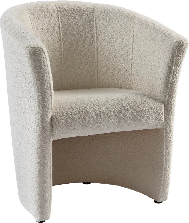 Klub fotel, tejszínes Coral anyag, CUBA