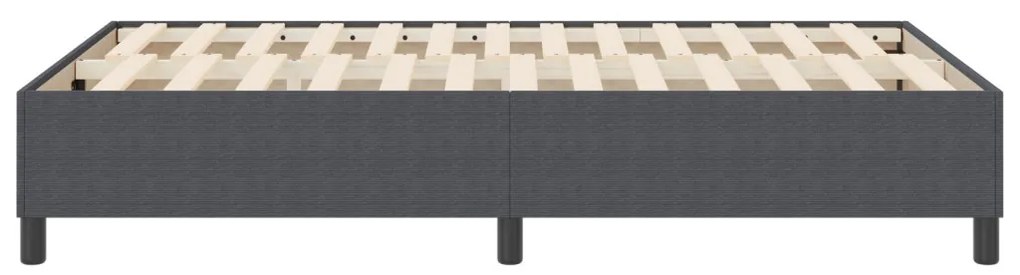 Boxspring Ágy Sötétszürke Kis dupla Corduroy Anyag