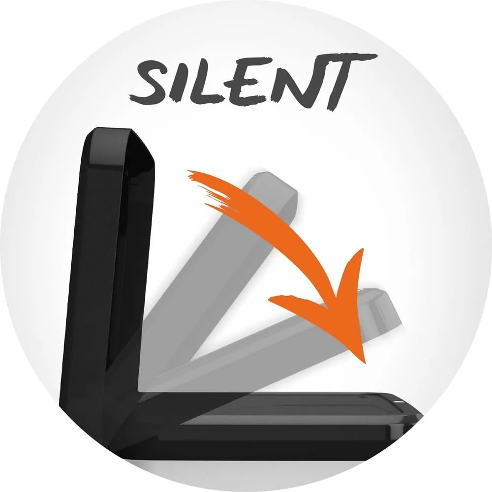 Ezüstszínű műanyag pedálos szemetes 40 l Paso – Rotho