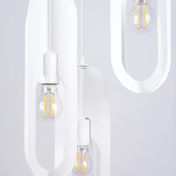 Sollux SL.1361 - Csillár zsinóron NICUS 3xE27/15W/230V fehér