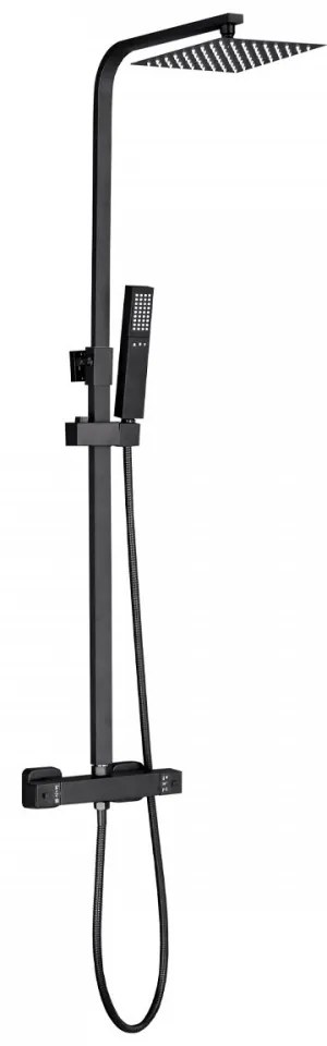 Mazama Black zuhanyszett termosztátos csapteleppel