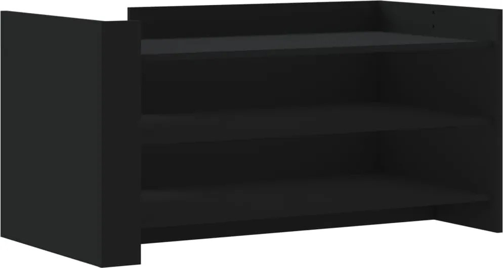vidaXL fekete szerelt fa dohányzóasztal 100 x 50 x 50 cm