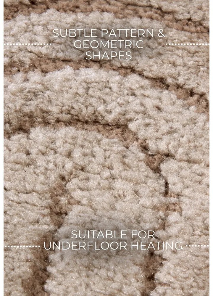 Szürkésbarna kerek szőnyeg ø 200 cm Panglao New York Taupe – Elle Decoration