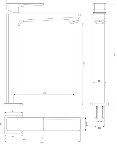 OMNIRES PM7412CRB - Mosdócsap PARMA 27,3 cm fényezett króm/fehér