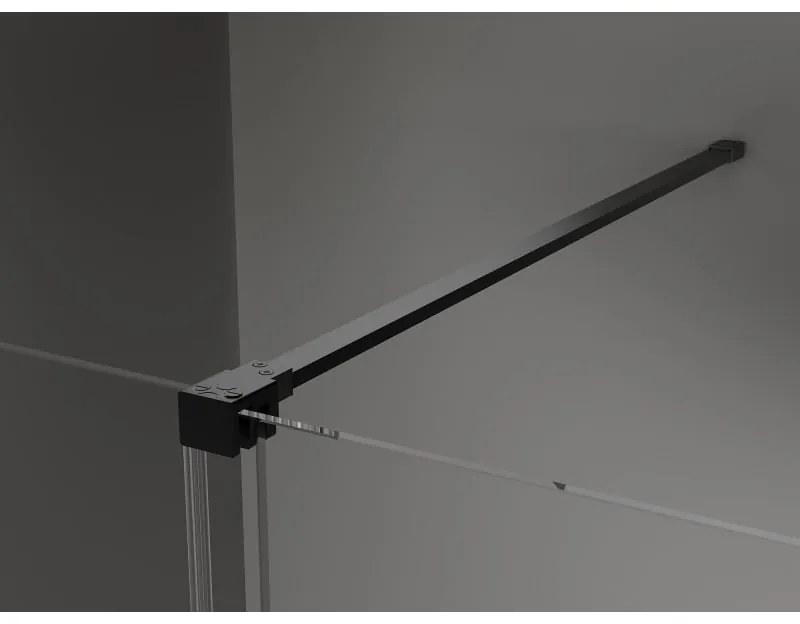Mexen Velar, tolóajtós zuhanykabin 140 x 90 cm, 8 mm-es matt üveg, fekete matt, 871-140-090-31-70