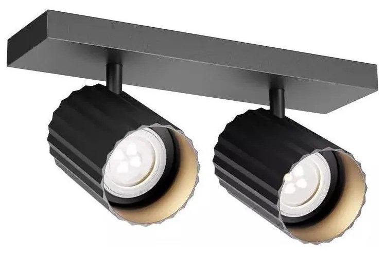 Redo 01-3403 - DELPHI spotlámpa 2xGU10/7W/230V fekete