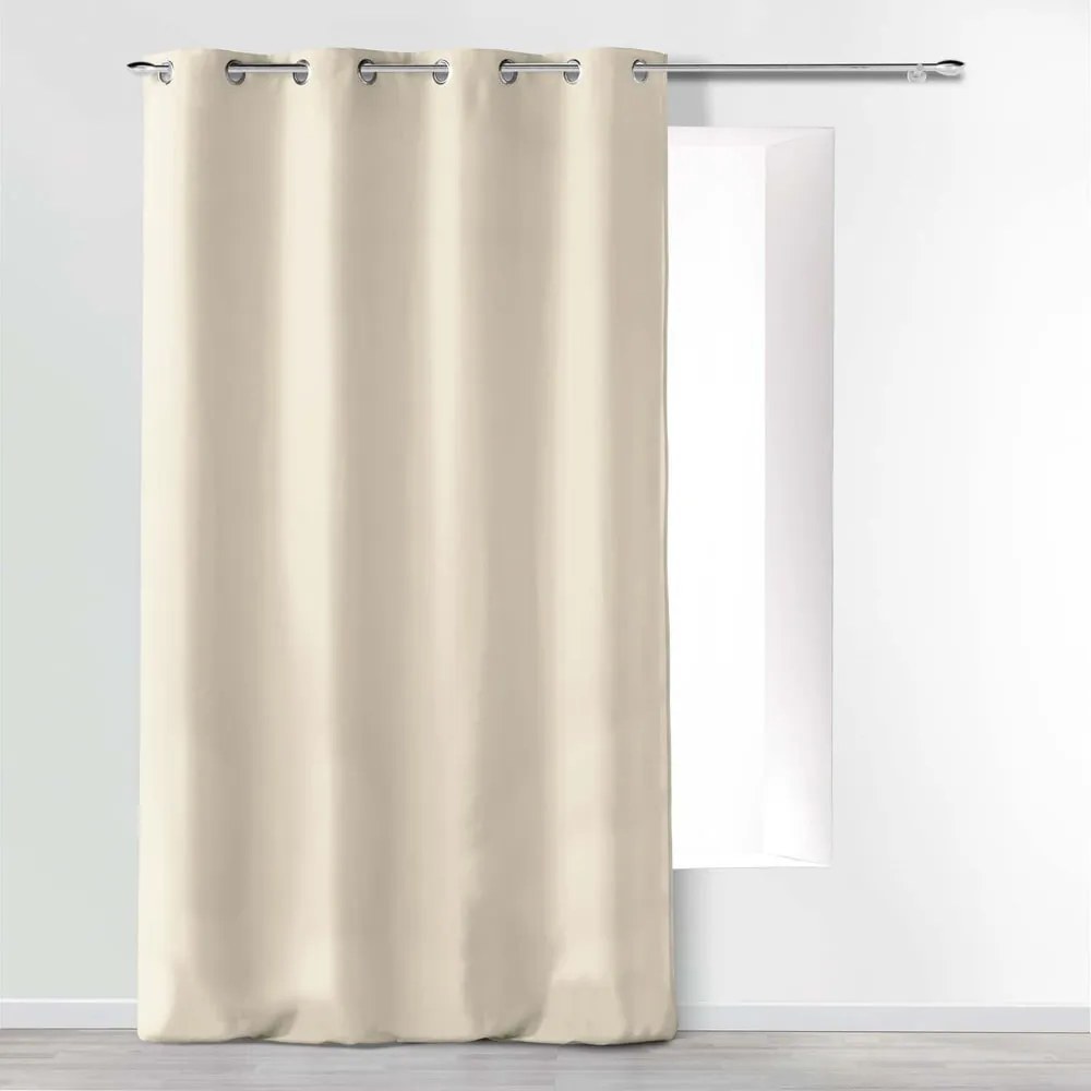 Bézs mikroszálas függöny 140x280 cm Absolu – douceur d'intérieur