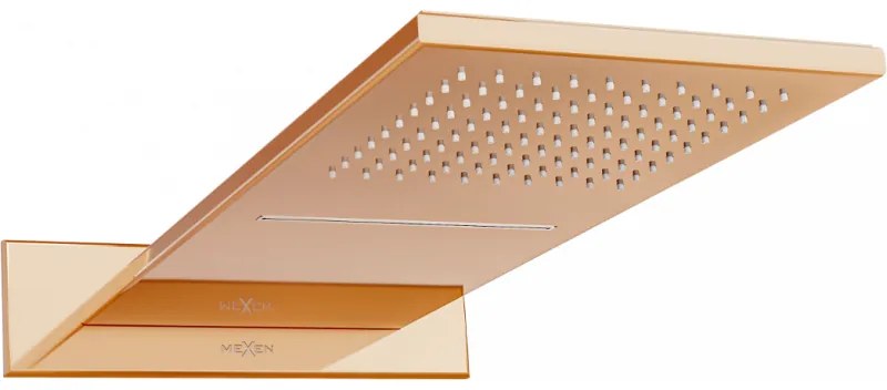 Mexen Waterfall slim esőztető 50 x 22 cm, rózsaarany - 79190-60