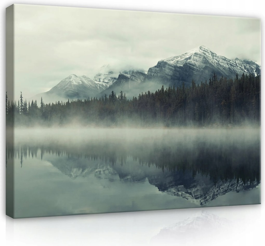 Vászonkép Hegyek Természet Tél Hálószoba Nappali Fali Nagy 120x80