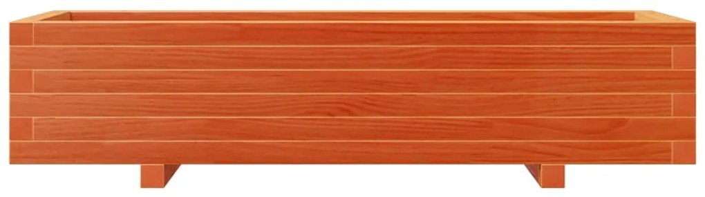 viaszbarna tömör fenyőfa kerti virágláda 110x40x26,5 cm