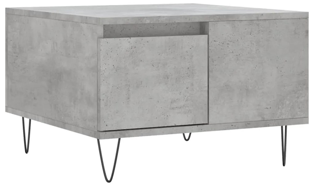 Betonszürke szerelt fa dohányzóasztal 55x55x36,5 cm