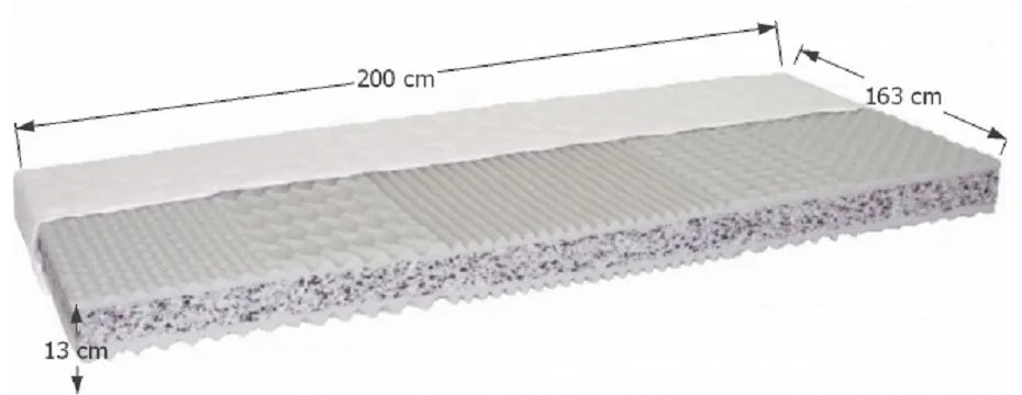 Habszivacs matrac 163 cm Calani . 1015276