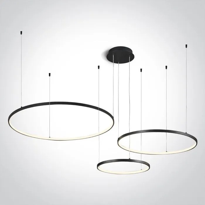 One Light Decorative 63150B/B/W Függőlámpa 1x65W/LED 3000K 4800lm IP20