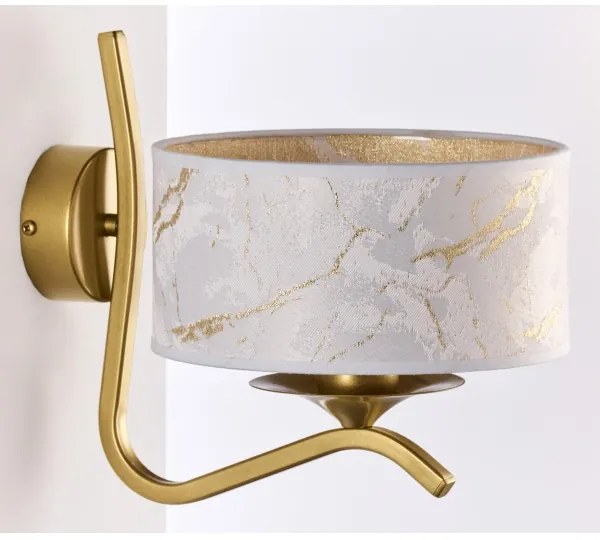 Jupiter 2111 - KASZMIR fali lámpa 1xE27/15W/230V fehér/arany/márványmintás