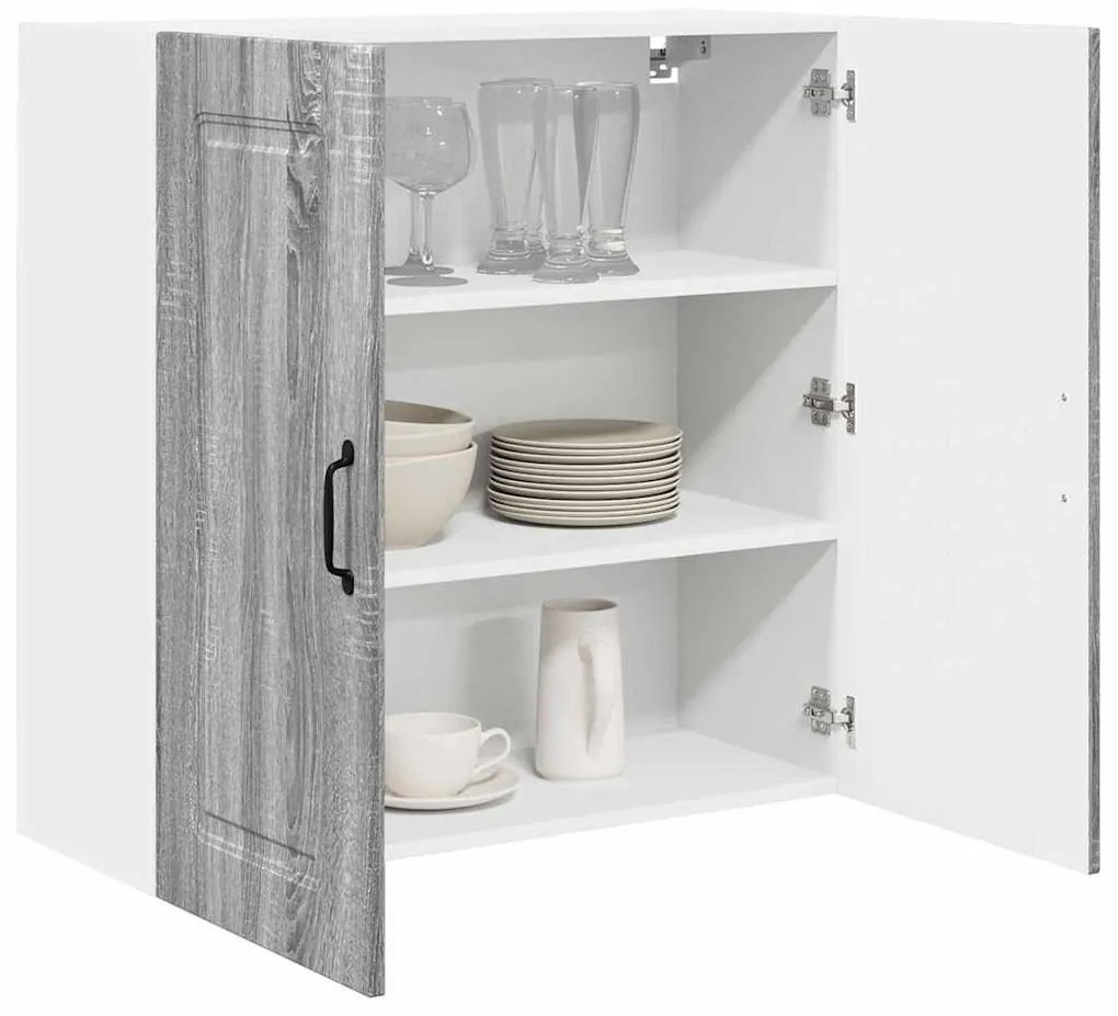 Fali konyhaszekrény Szürke Sonoma 80 x 31 x 80 cm Faanyag
