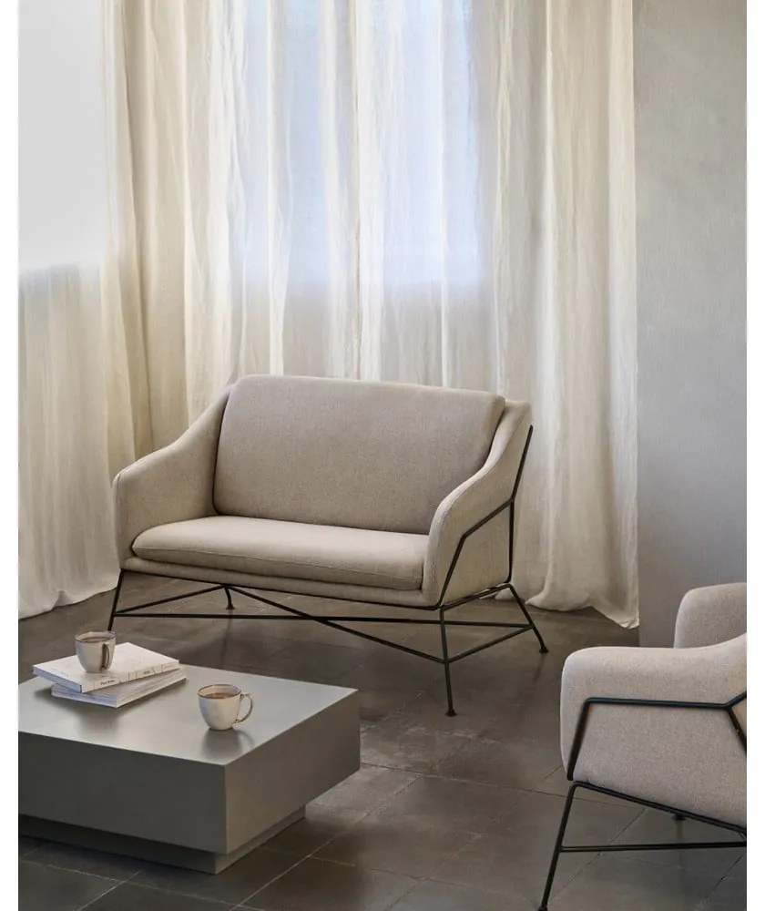 Bézs kanapé 128 cm Brida – Kave Home