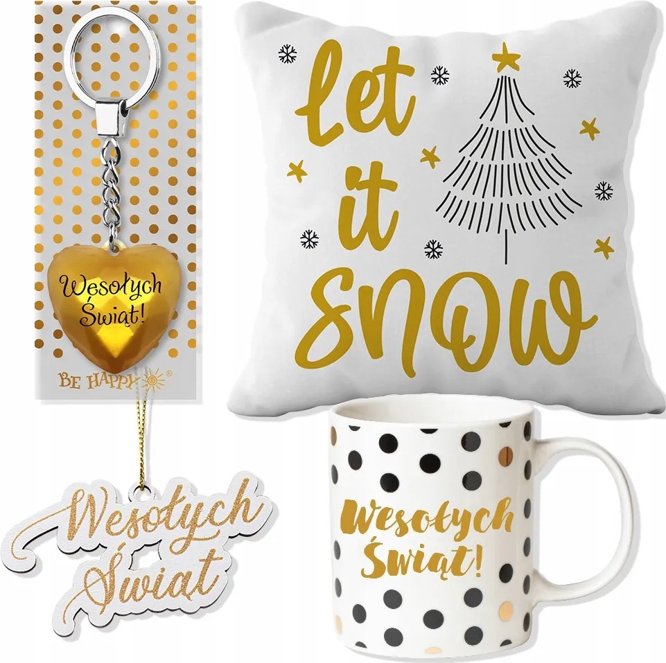 Karácsonyi szett párna bögre Boldog Karácsonyt medál Ajándék Karácsonyra