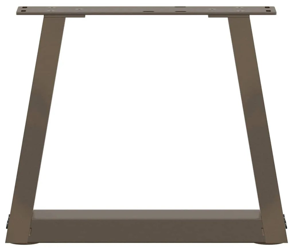 2 db V-alakú natúr acél dohányzóasztal láb 40 x (30-31,3) cm