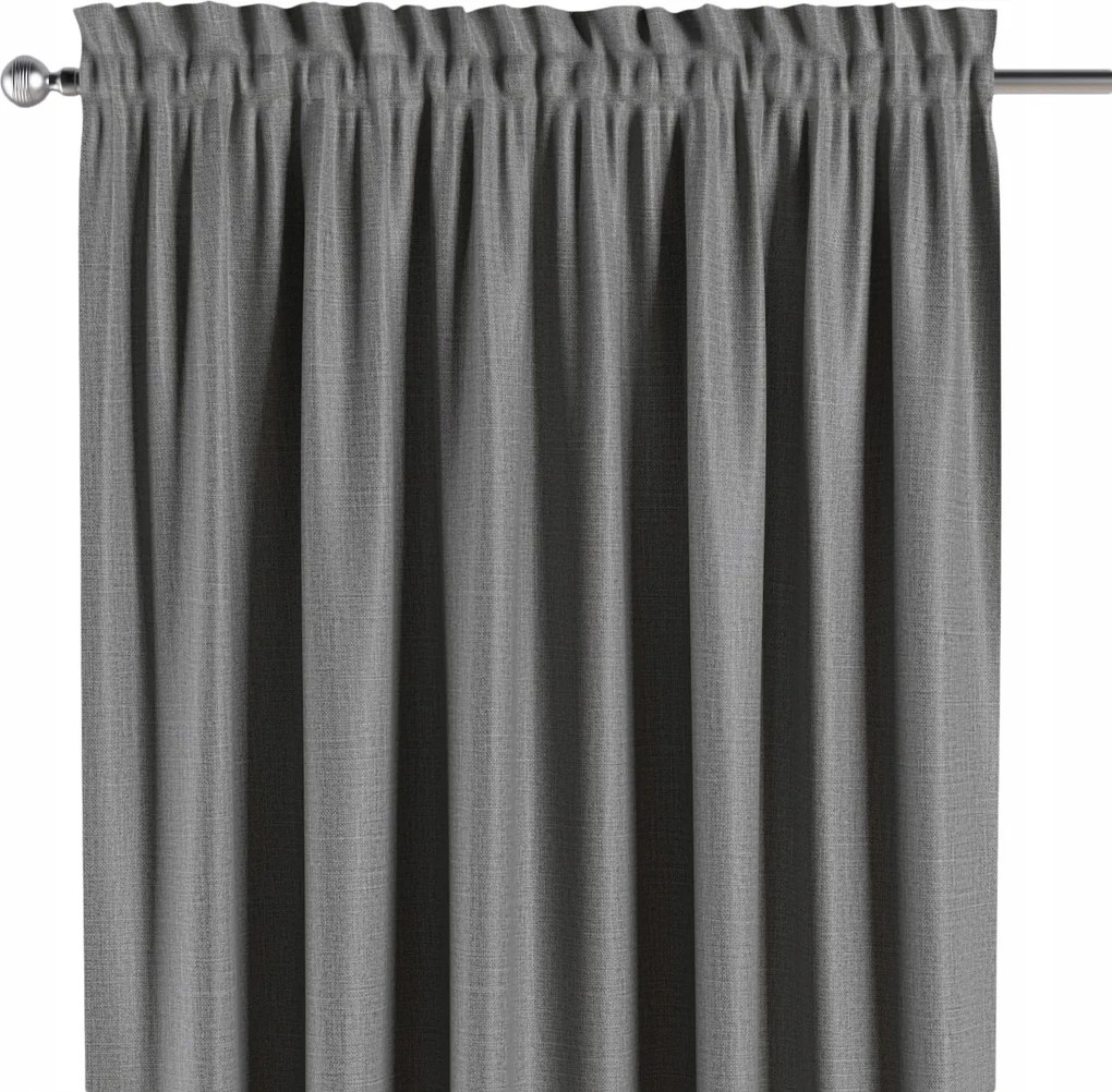 Csatornafüggöny frufruval 1 db 140x260cm fekete