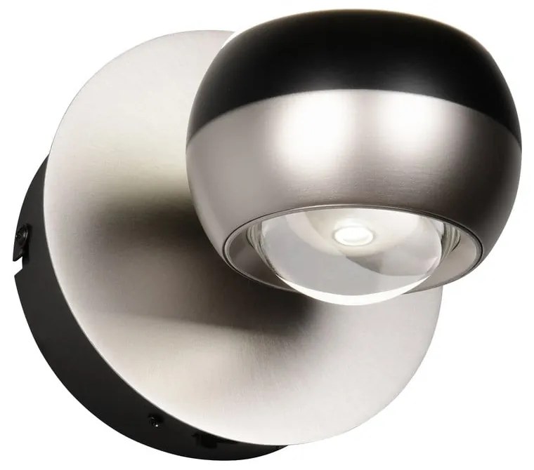 Fekete-ezüstszínű LED fali lámpa Orbit – Trio Select