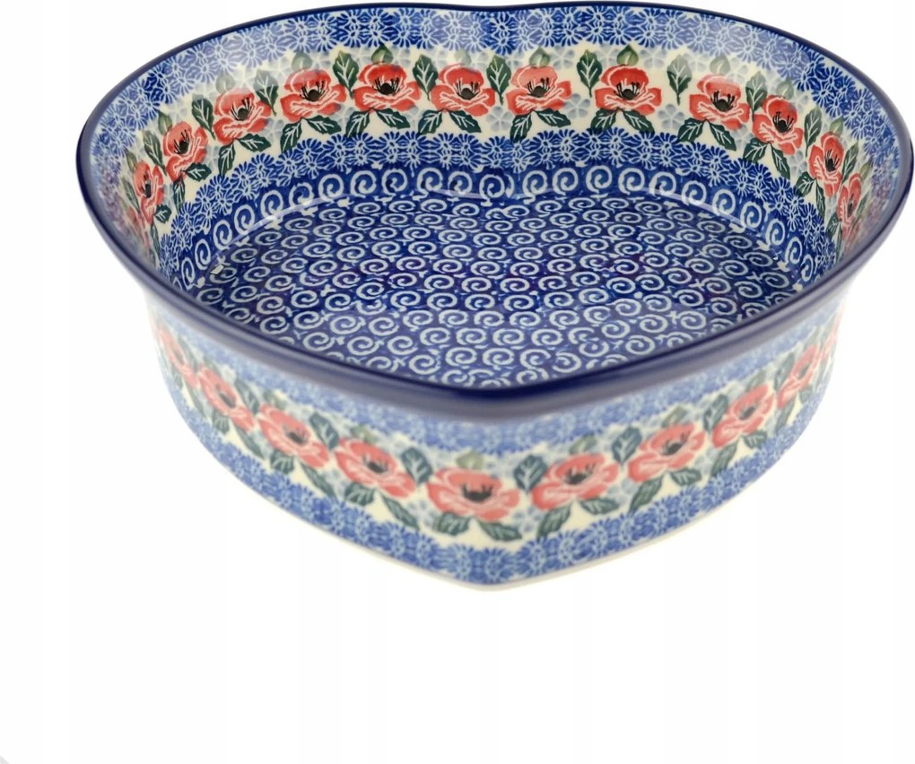 Szív tál 25/23cm Ceramika Artystyczna Bolesławiec