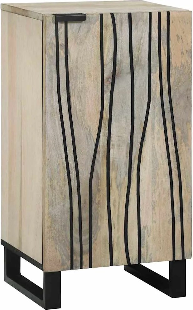 vidaXL Szekrény Fehér 40 x 33 x 75 cm tömör mangófa