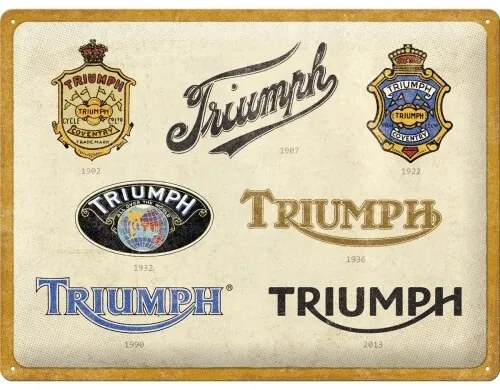 Fém tábla Triumph - Logo Evolution