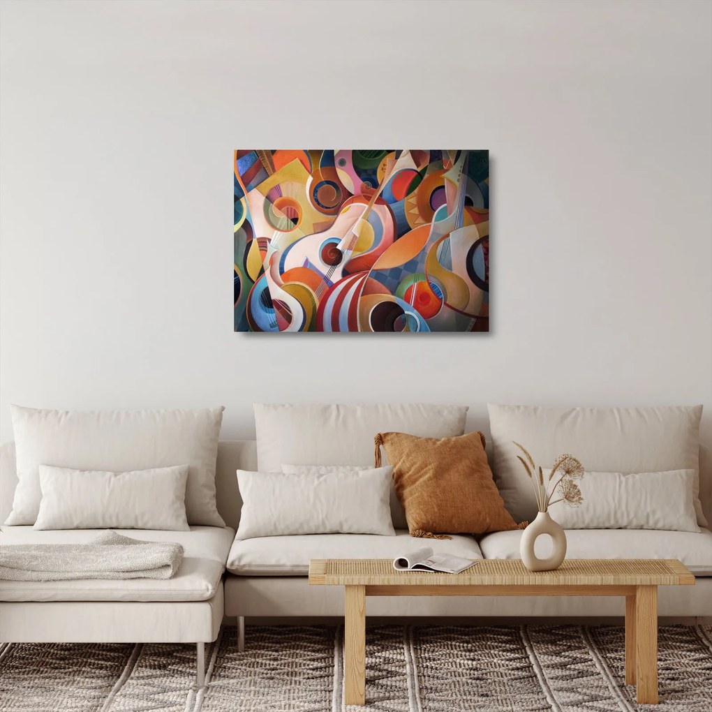 Üveg kép - Zenei absztrakt (70x50 cm)