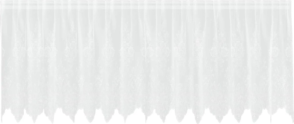 vidaXL Csipkés Függöny függönyökkel Fehér 100 x 400 cm Poliészter