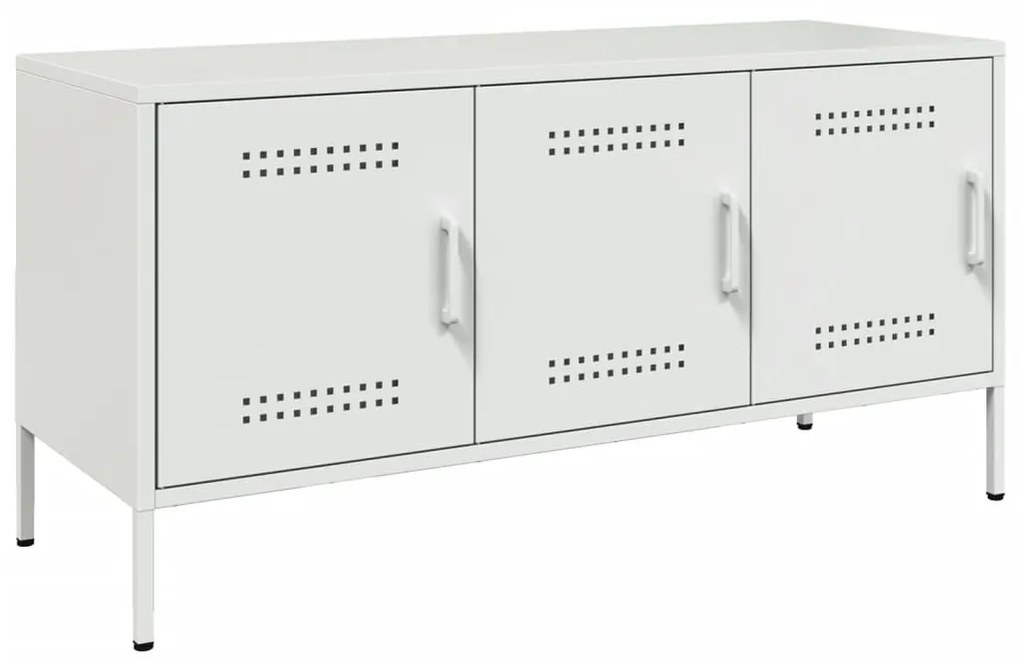 fehér acél TV-szekrény 100,5 x 39 x 50,5 cm