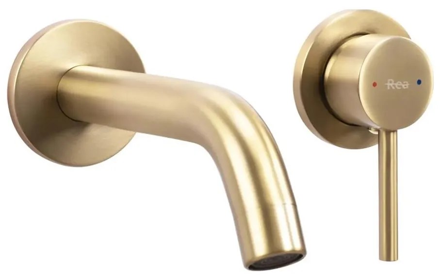 REA-B5334 - OWEN mosdócsaptelep rejtett beépítéshez, szálcsiszolt arany