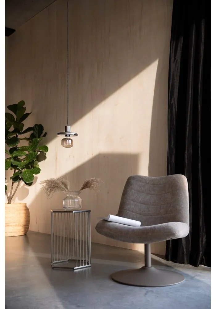 Bézs bársony fotel Bubba – Zuiver