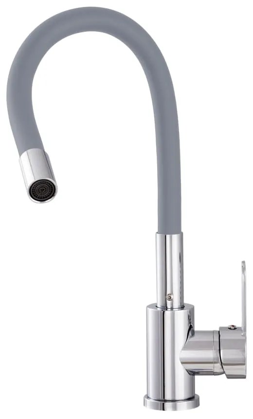 Gamma Flex 2000, szabadon álló mosogató csaptelep rugalmas karral, szürke-króm, GMA-BFX-2000G