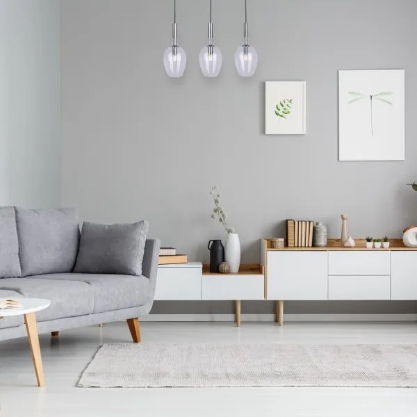 Csillár zsinóron TANGO 3xE14/40W/230V átlátszó