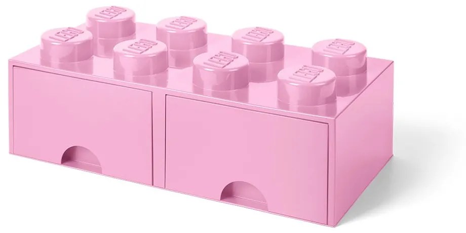 Világos rózsaszín tárolódoboz, 2 fiókkal - LEGO®