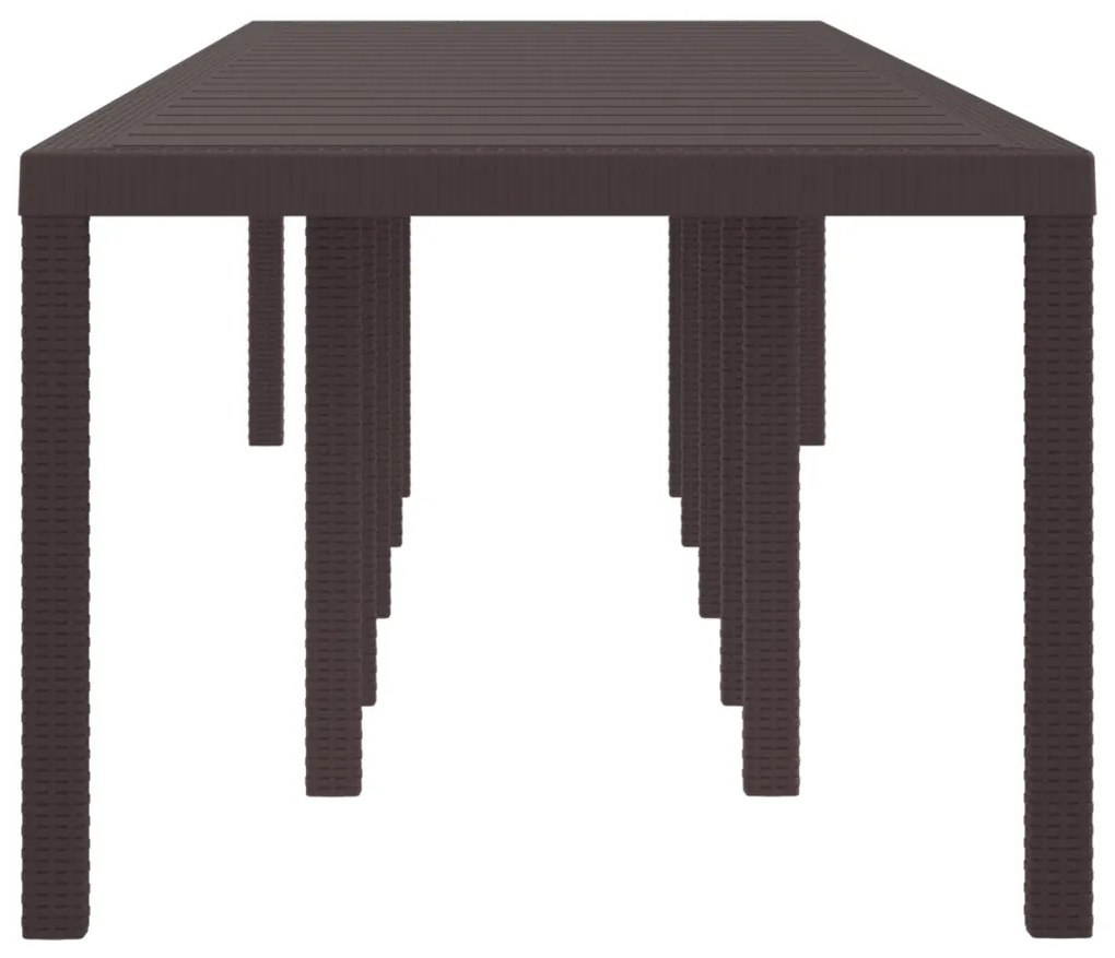 Kertasztal Barna 350x100x73 cm Poliratán