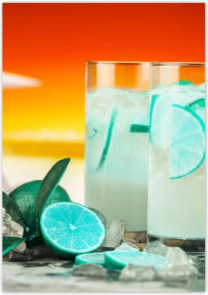 Poszterek 70x100 Ital vodkával a tengerparton