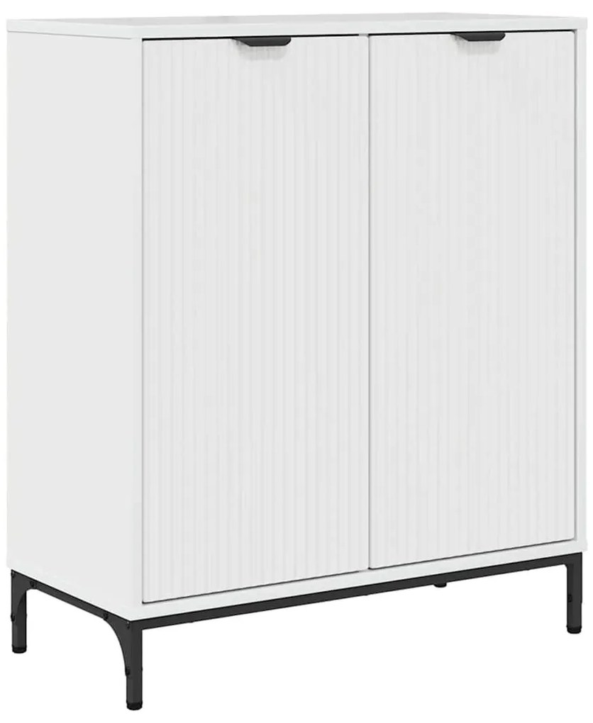 Széf Magasfényű fehér 69.5 x 33 x 82 cm Faanyag