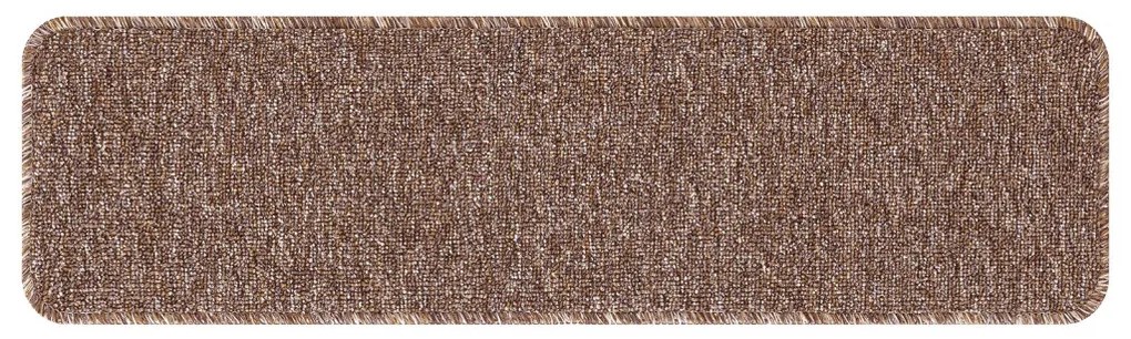 Lépcsőszőnyegek Latex Hátlappal Barna 20x75 cm