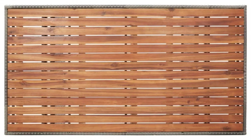 szürke tömör akácfa kerti asztal 120 x 70 x 66 cm