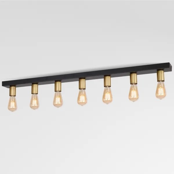 Spotlámpa FILO 7xE27/60W/230V fekete/arany