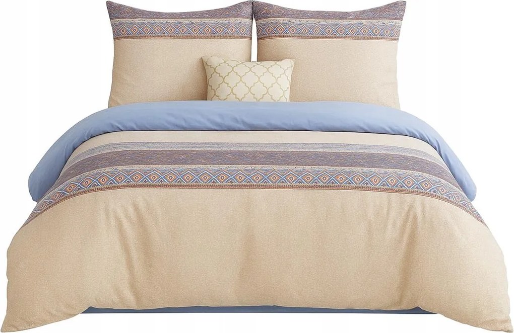 Pamut-szatén ágyneműhuzat 220x200 többszínű keleti mozaik geometria