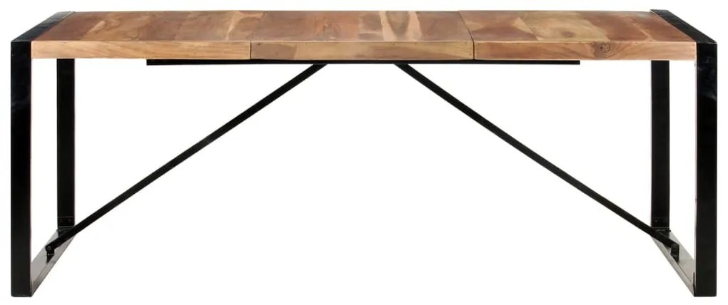 Paliszander felületű tömör fa étkezőasztal 200 x 100 x 75 cm