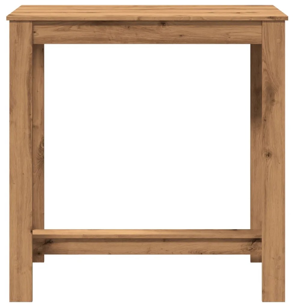 kézműves tölgy színű szerelt fa bárasztal 102 x 50 x 103,5 cm