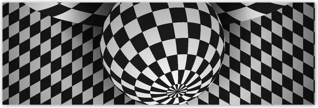 Poszterek 200x66 Absztrakt fekete-fehér