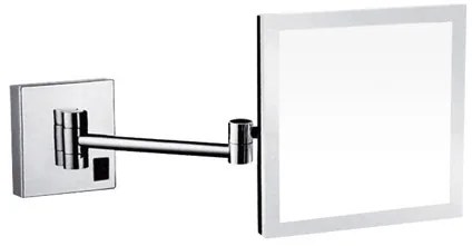 AREZZO design LED kozmetikai tükör szögletes, 5x nagyítással, króm