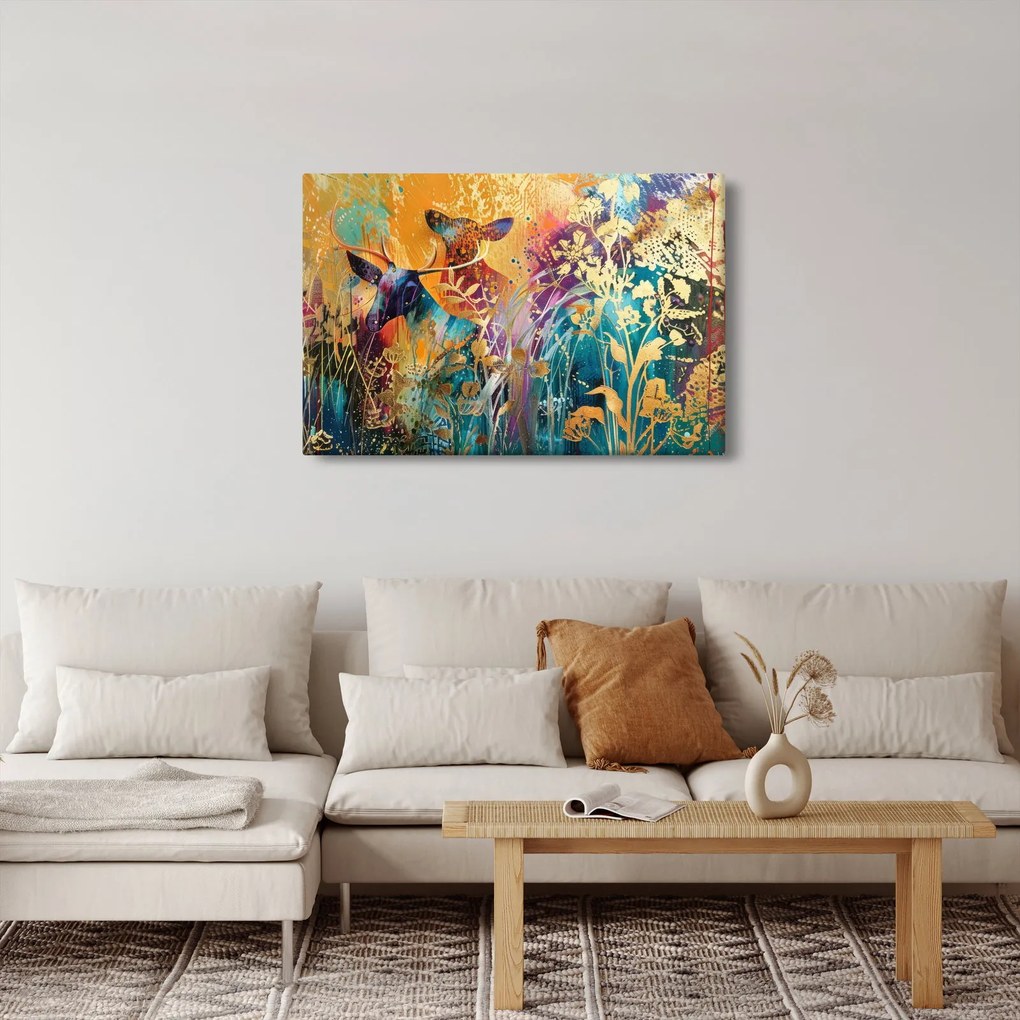 Kép - Absztrakt festmény a természetről (90x60 cm)