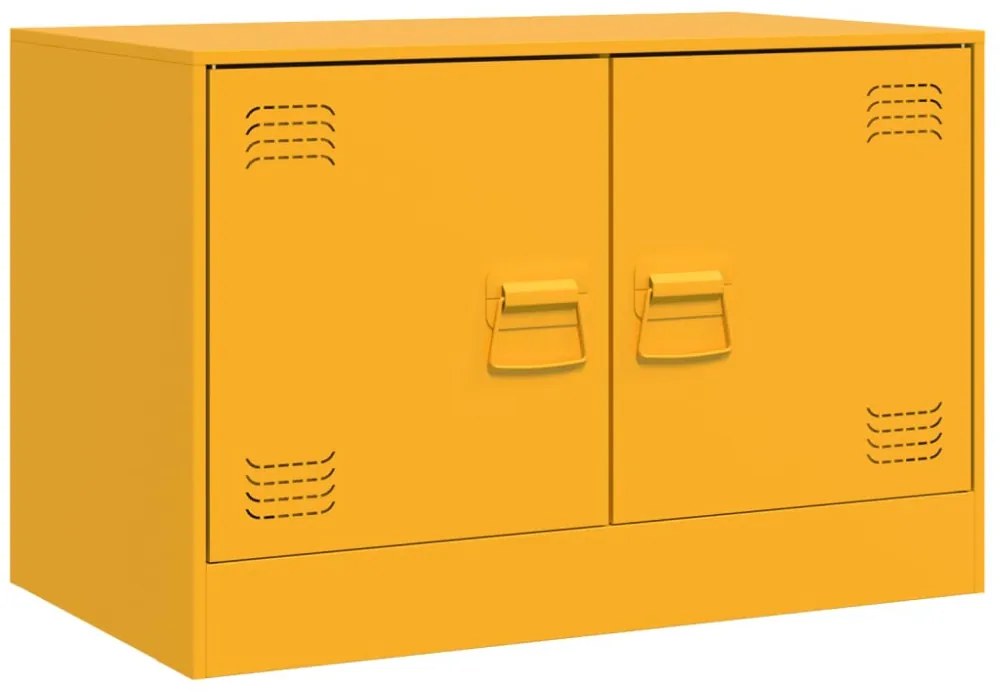 2 db mustársárga acél TV-szekrény 67 x 39 x 44 cm