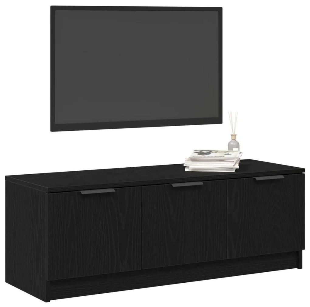 TV Szekrény Fekete Tölgy 102x35x36,5 cm Műgyanta